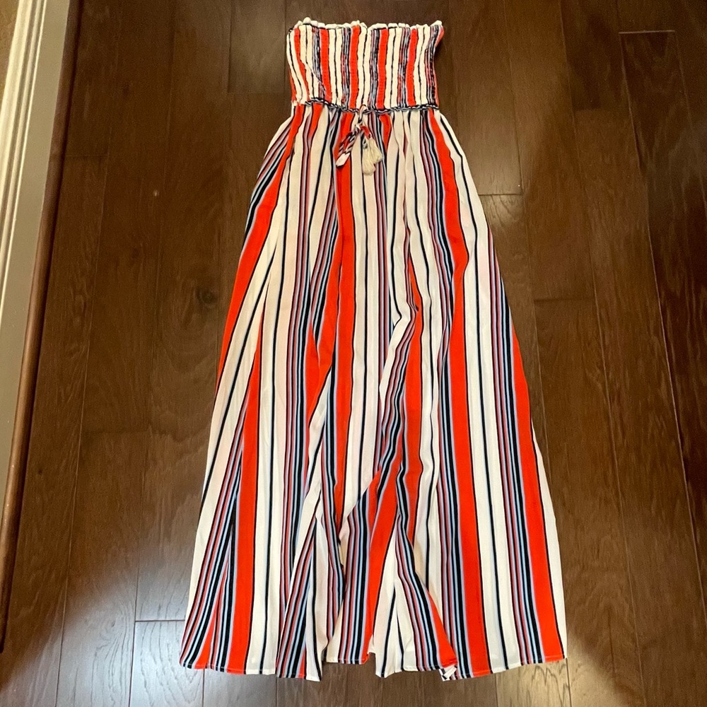 Stripped Maxi Dress M 8/10 & POCKETS